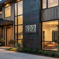 Personalized Backlit House Numbers in Stainless Steel & ABS Polymer