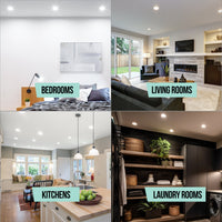 7-inch White 14W Dimmable LED Disc Downlight, 5 CCT - 27/30/35/40/50K, 1100 Lumens, 4-Pack
