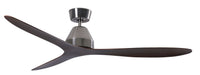 56 Inch DC WiFi Indoor Outdoor Smart Fan in Brushed Chrome with Koa Blades
