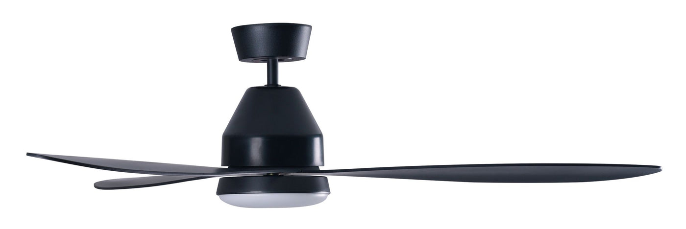 56 Inch 1 Light LED DC WiFi Indoor Outdoor Smart Fan in Black with Remote