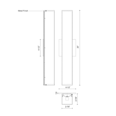 Jane 20-in Aluminum Vanity Light