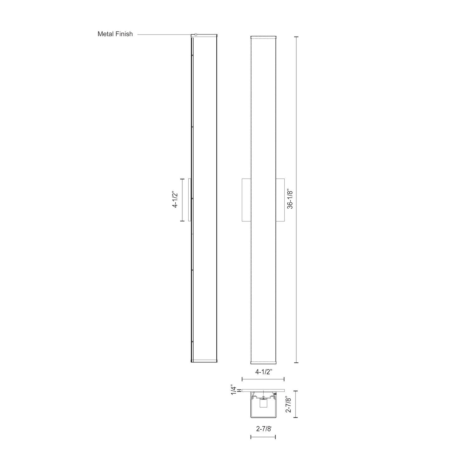 Jane 36-in Aluminum Vanity Light