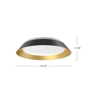 Jasper 14-in Steel Flush Mount