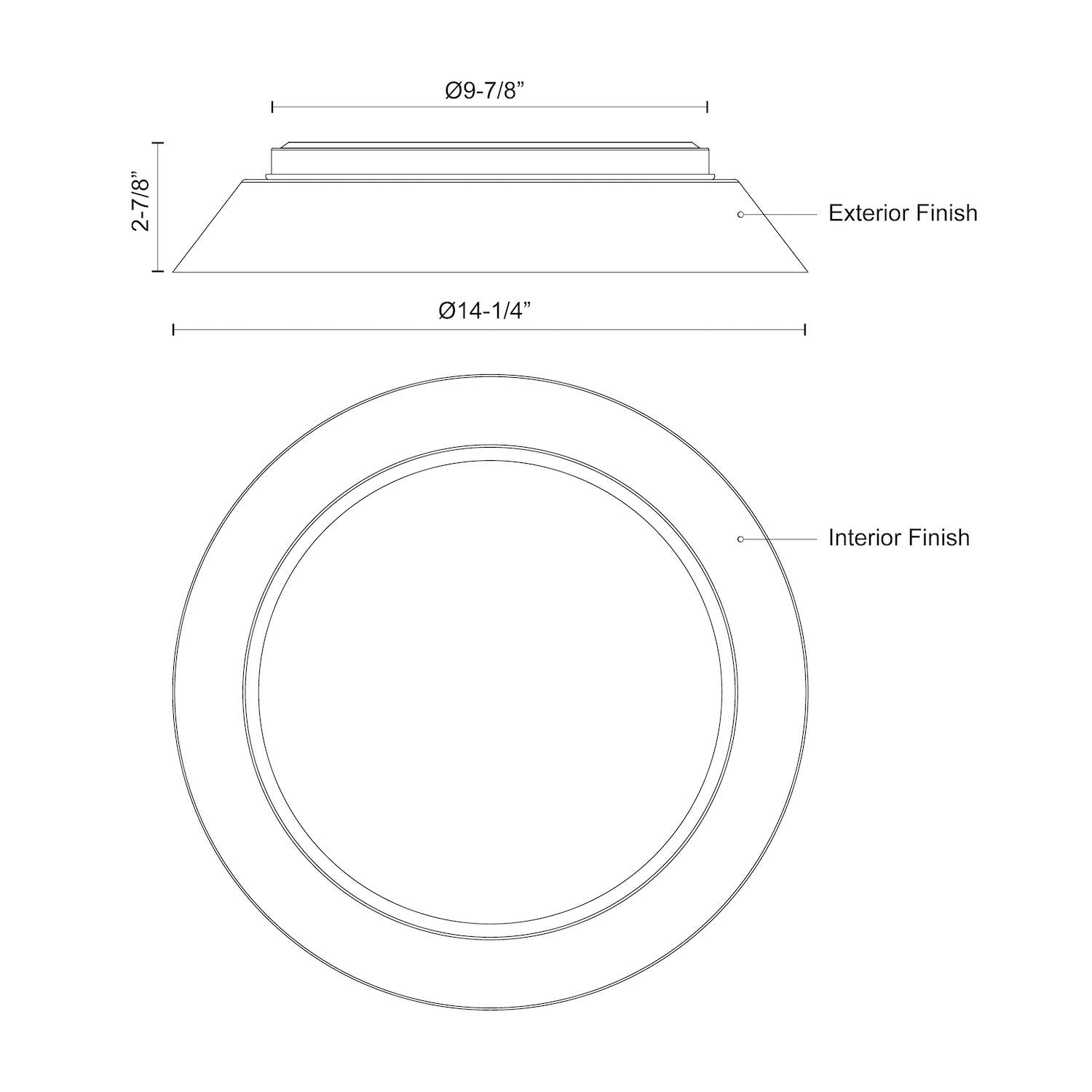 Jasper 14-in Steel Flush Mount