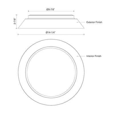 Jasper 14-in Steel Flush Mount