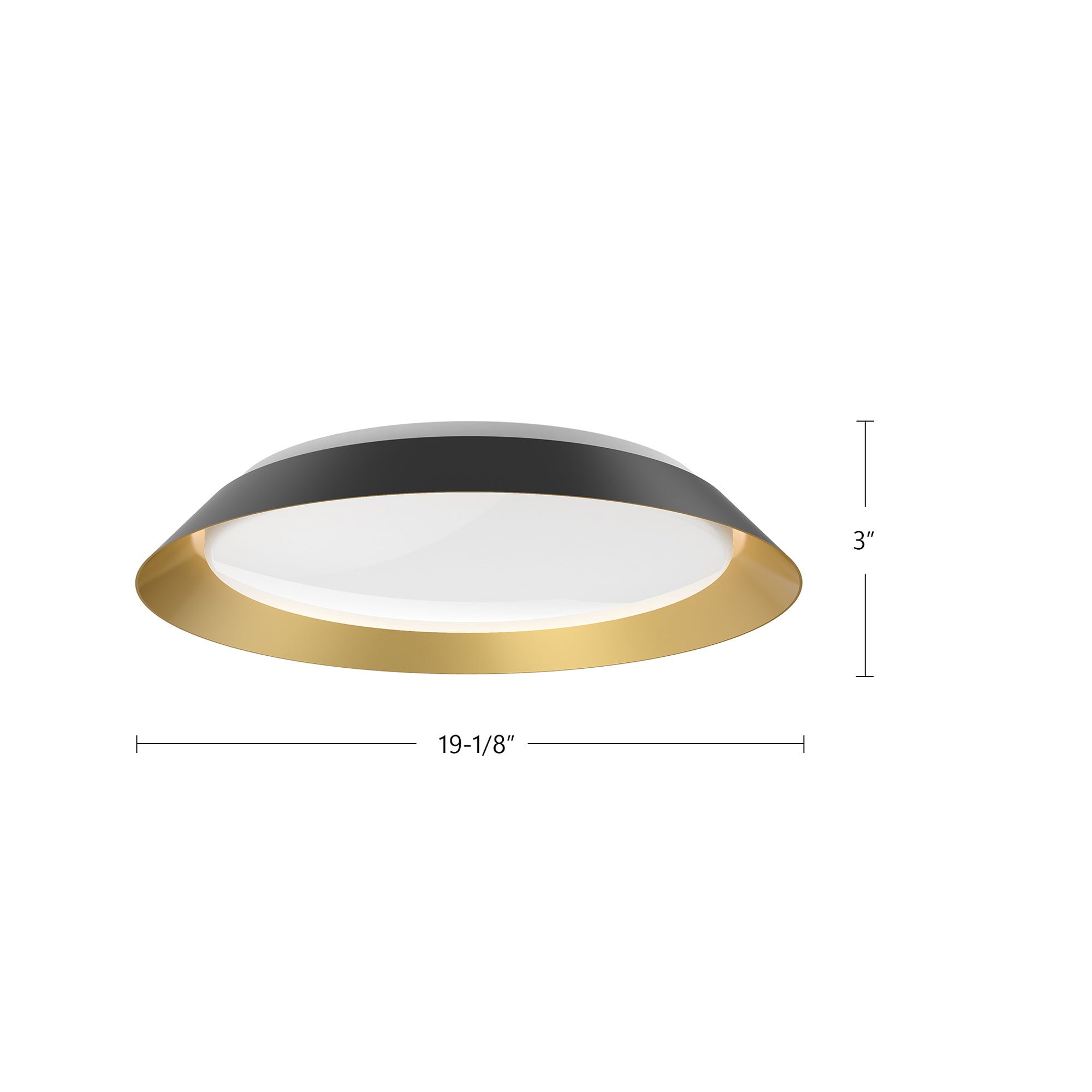 Jasper 19-in Steel Flush Mount