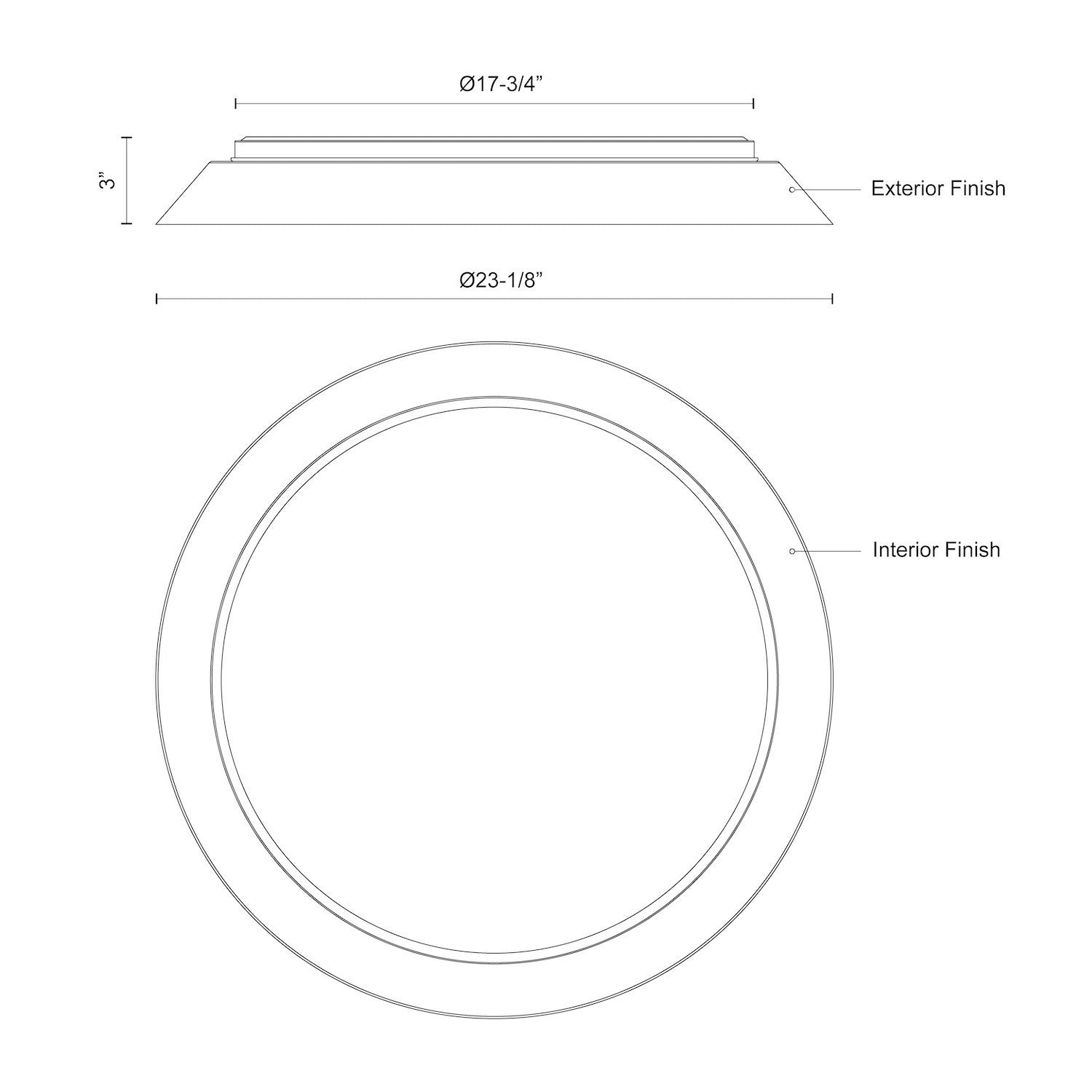 Jasper 23-in Steel Flush Mount