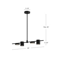 Jayden 40-in Steel Linear Pendant