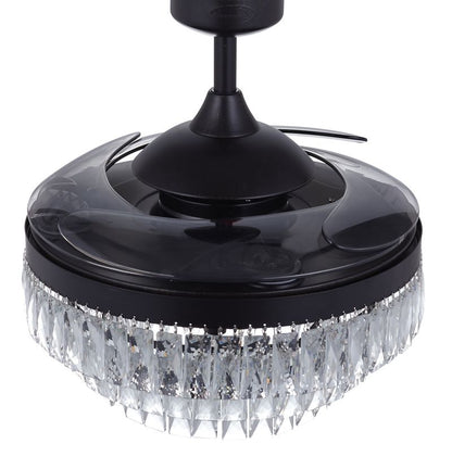 48 Inch Antique Black Retractable Blade Ceiling Fan