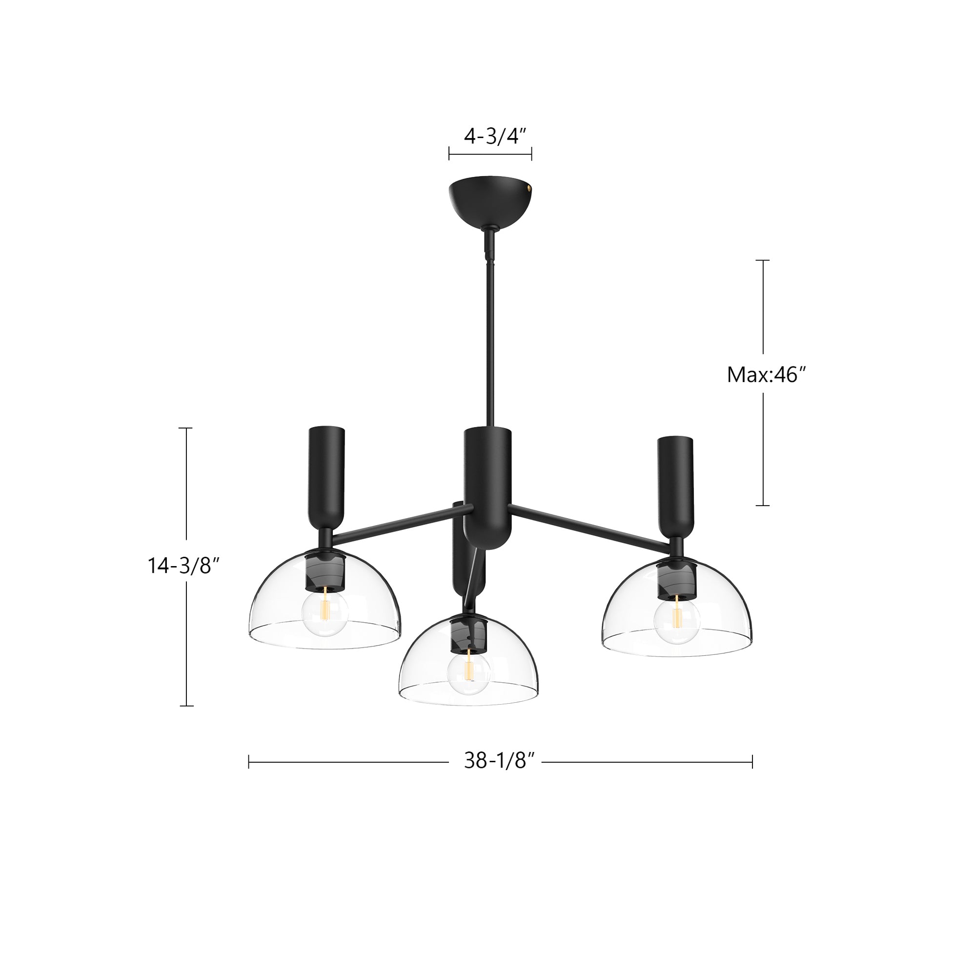 Jude 38-in Steel Chandelier