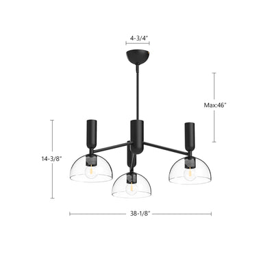 Jude 38-in Steel Chandelier