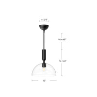 Jude 12-in Steel Pendant