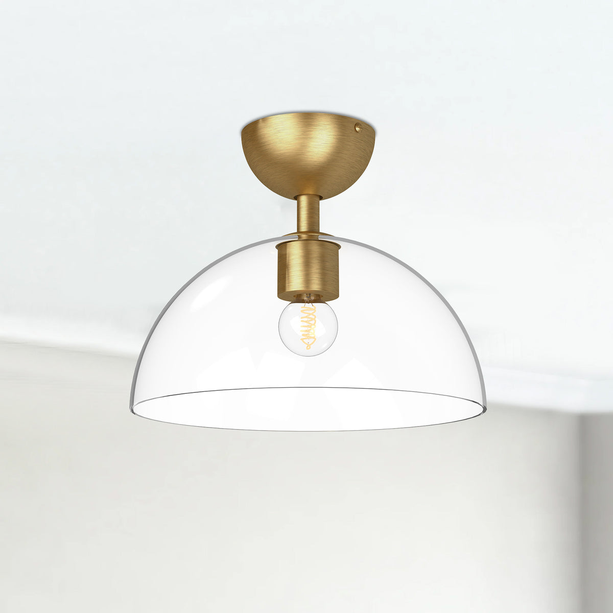 Jude 12-in Steel Semi-Flush Mount