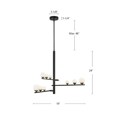 Cypress 3 Head Aluminum Chandelier