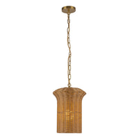 Kai 11-in Rattan Shade Socket Pendant