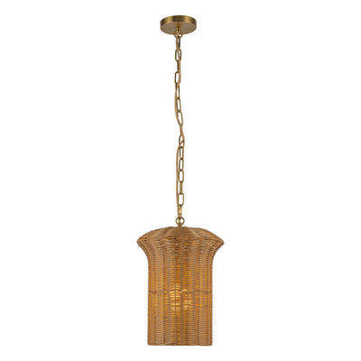 Kai 11-in Rattan Shade Socket Pendant