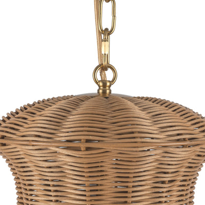 Kai 11-in Rattan Shade Socket Pendant