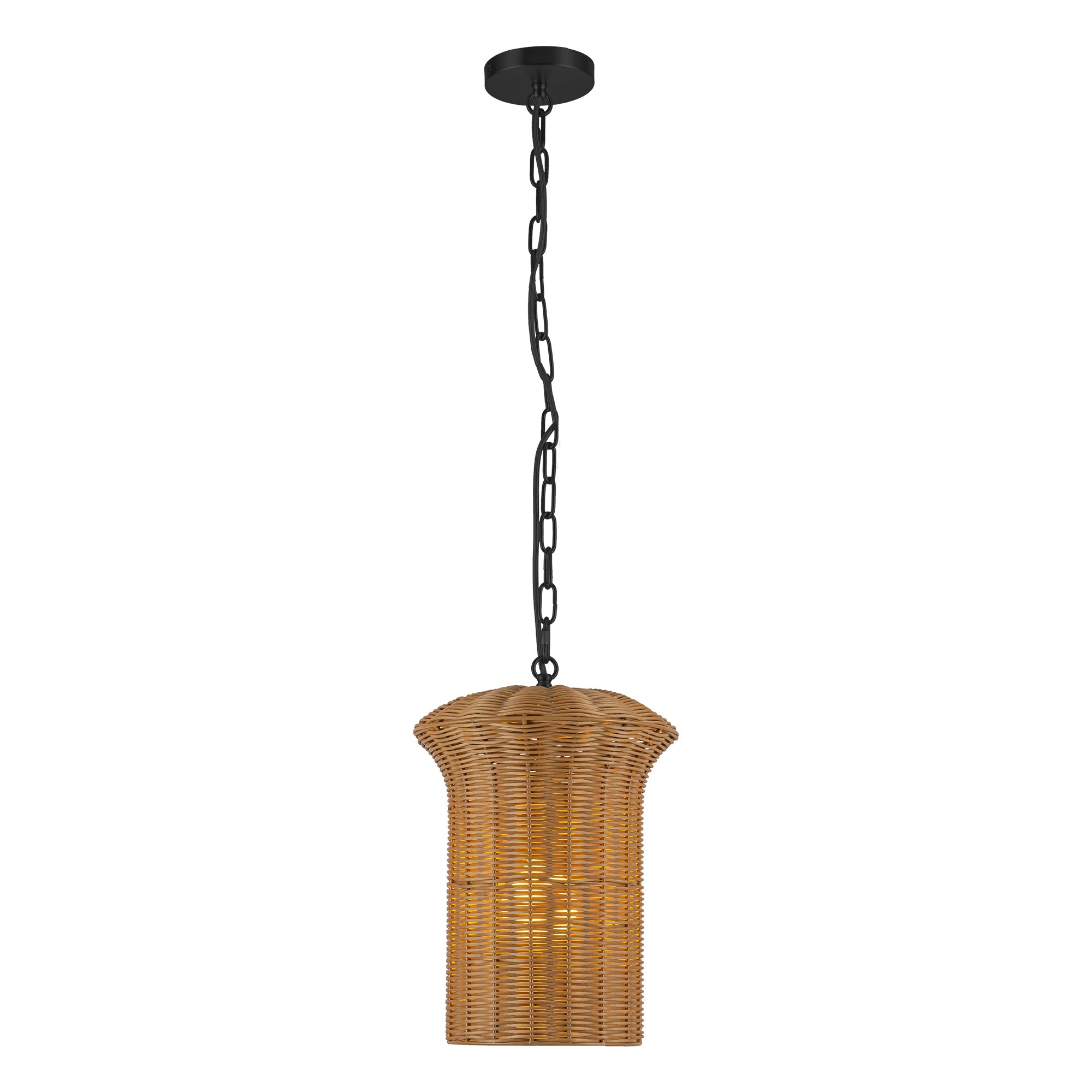 Kai 11-in Rattan Shade Socket Pendant