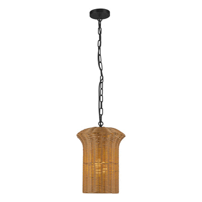Kai 11-in Rattan Shade Socket Pendant
