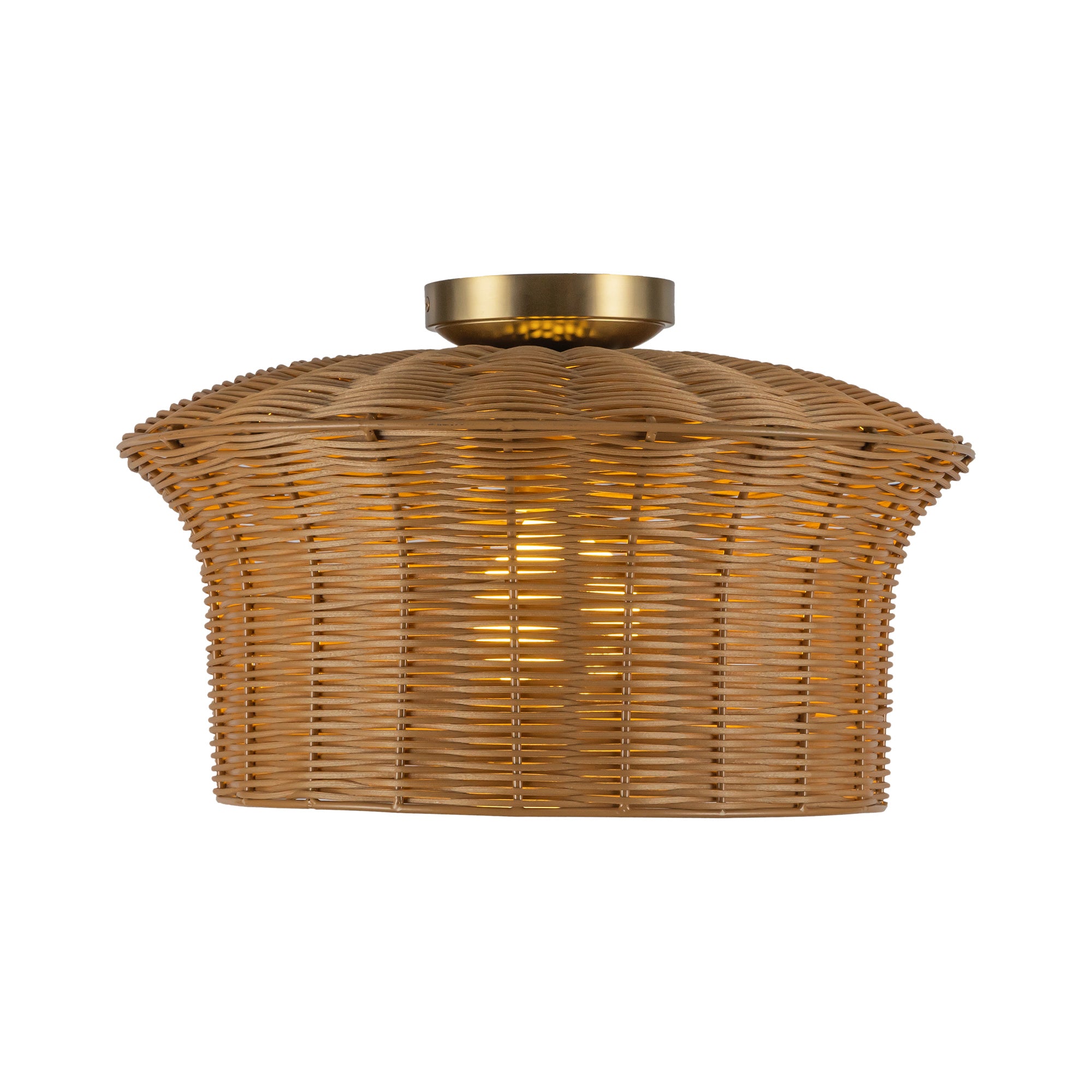 Kai 16-in Steel Semi-Flush Mount