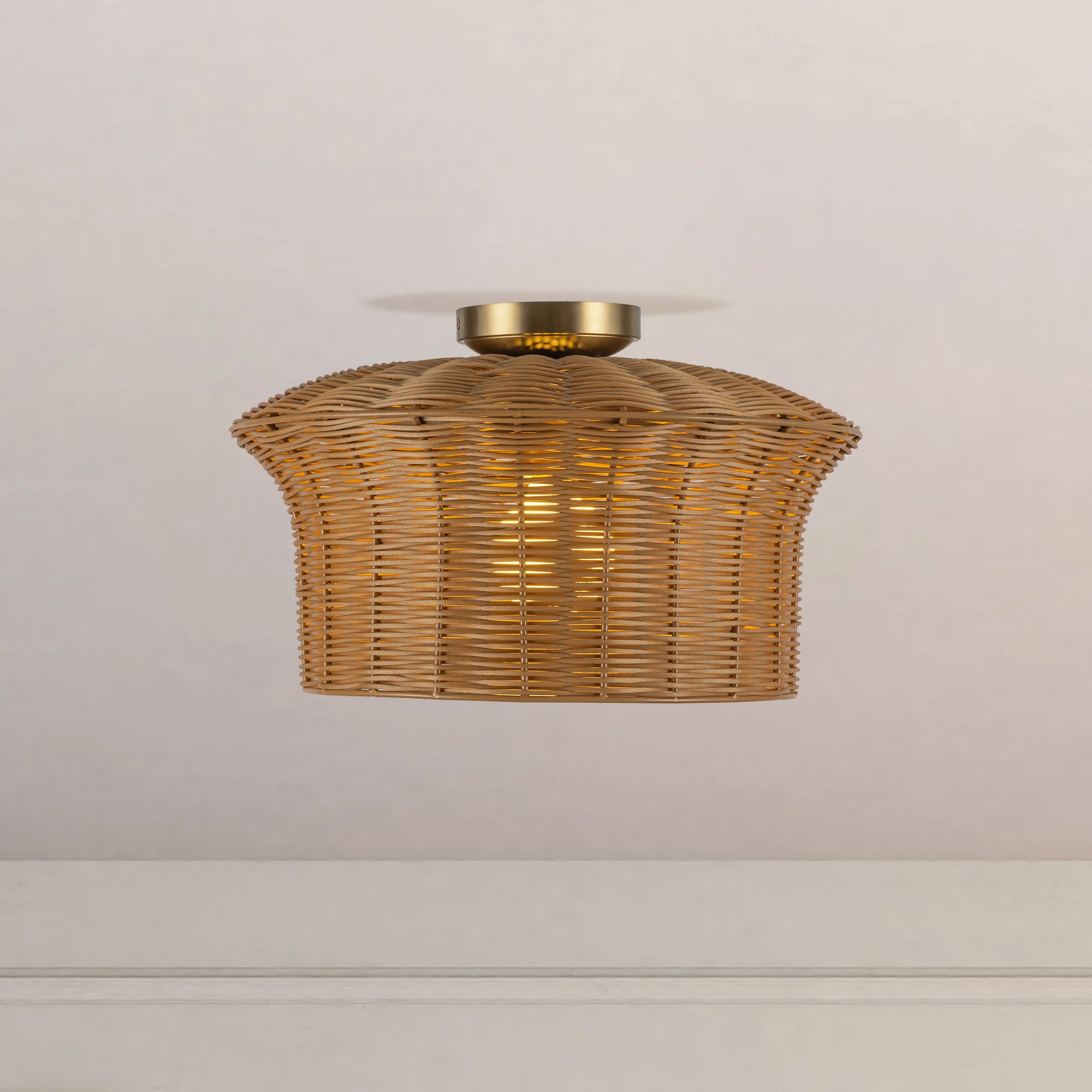 Kai 16-in Steel Semi-Flush Mount