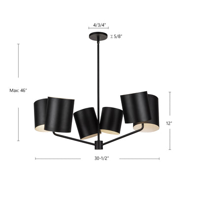 Keiko 30-in Aluminum Chandelier