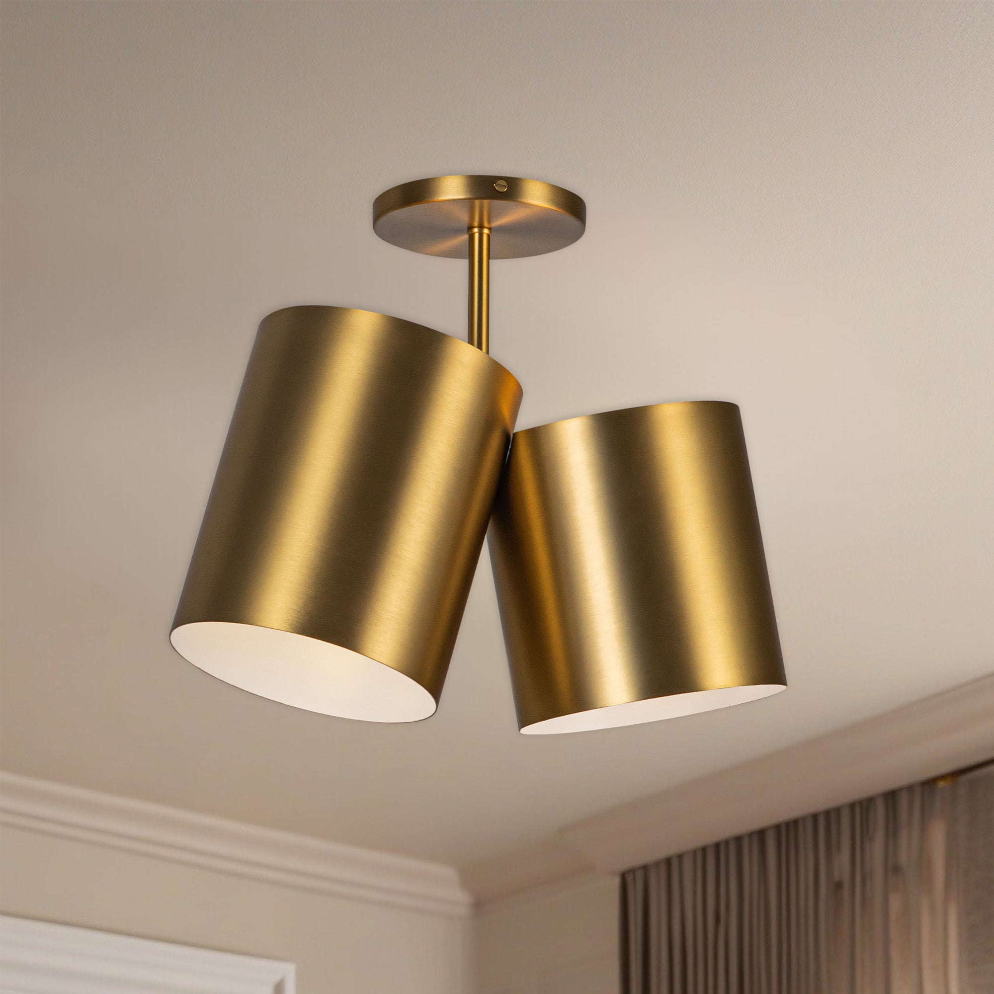 Keiko 14-in Aluminum Semi-Flush Mount
