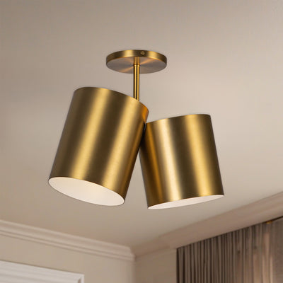 Keiko 14-in Aluminum Semi-Flush Mount