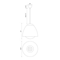 Kenji 20-in Steel Pendant