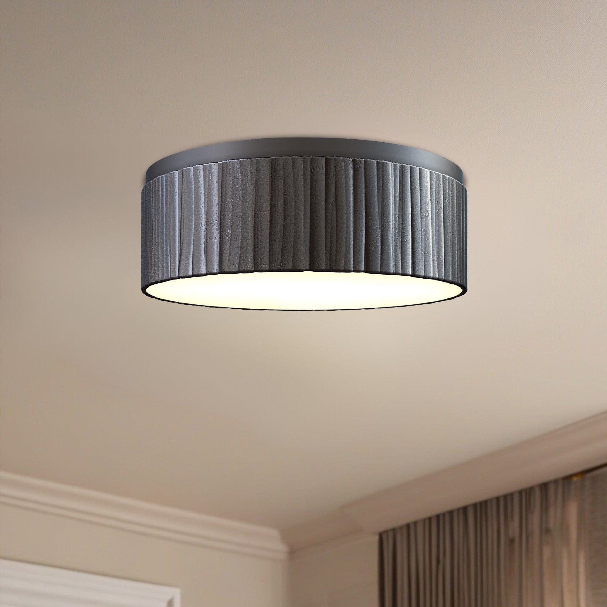 Kensington 12-in Steel Flush Mount