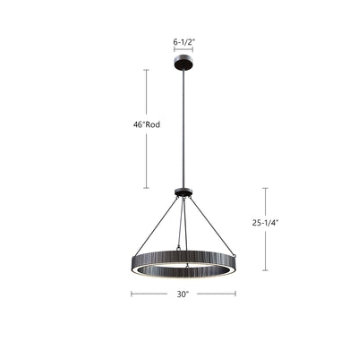Kensington 30-in Steel Pendant