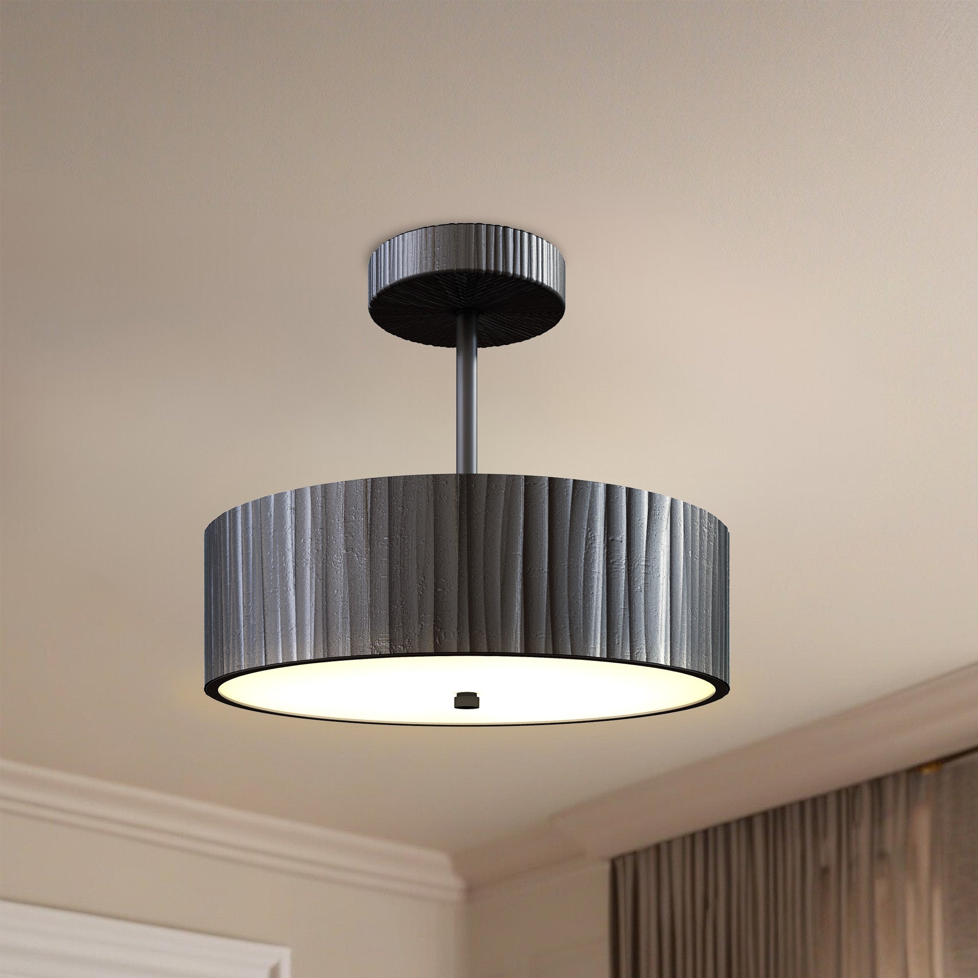 Kensington 12-in Steel Semi-Flush Mount