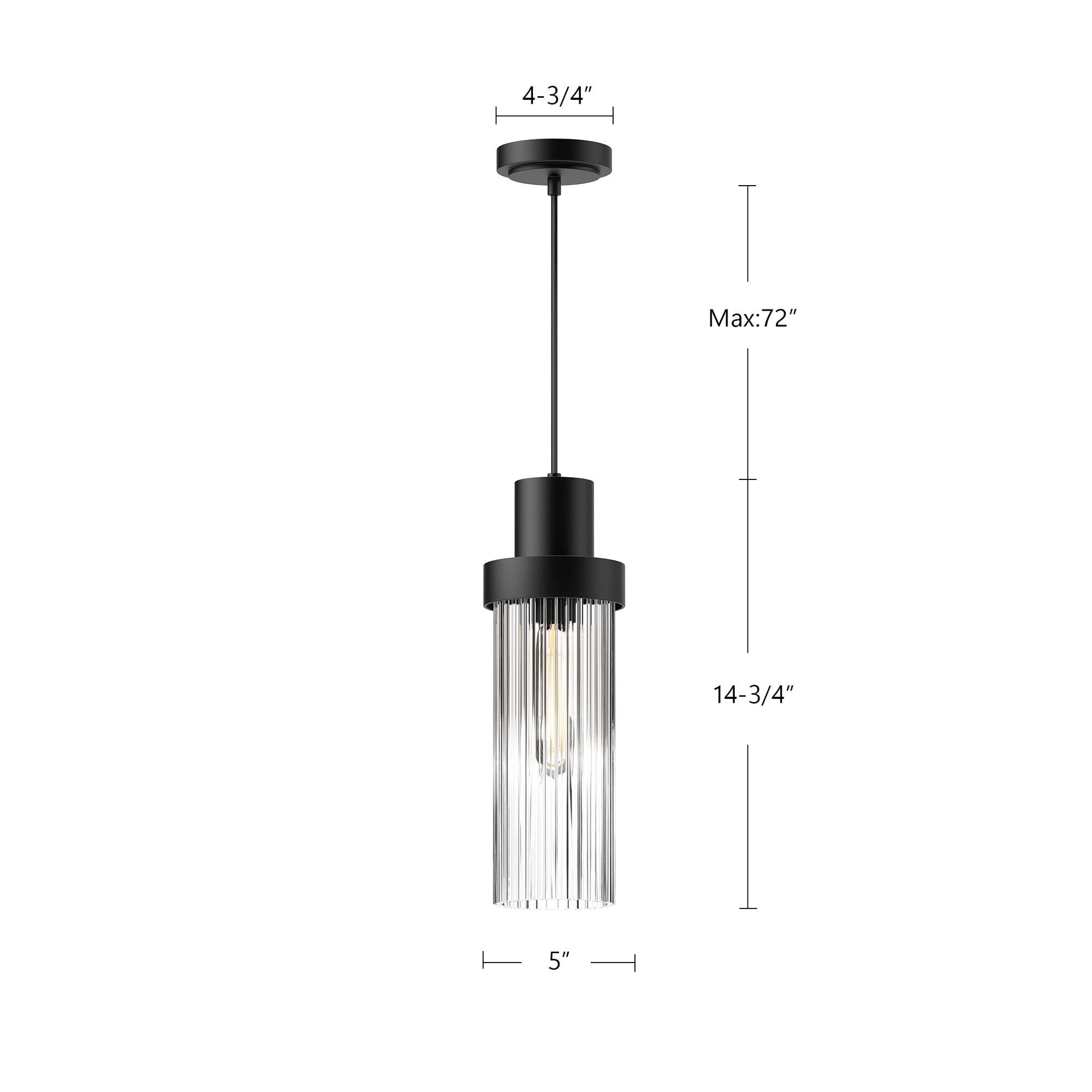 Kent 5-in Steel Pendant