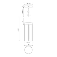 Kent 5-in Steel Pendant