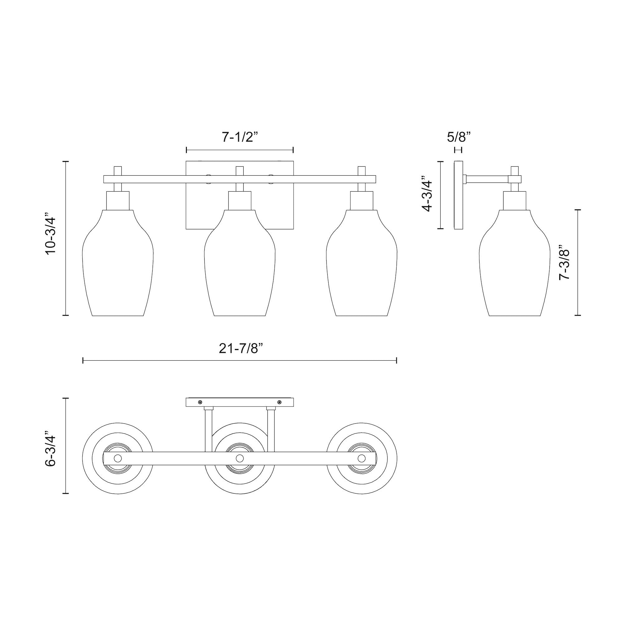 Kingsley 22-in Steel Vanity Light
