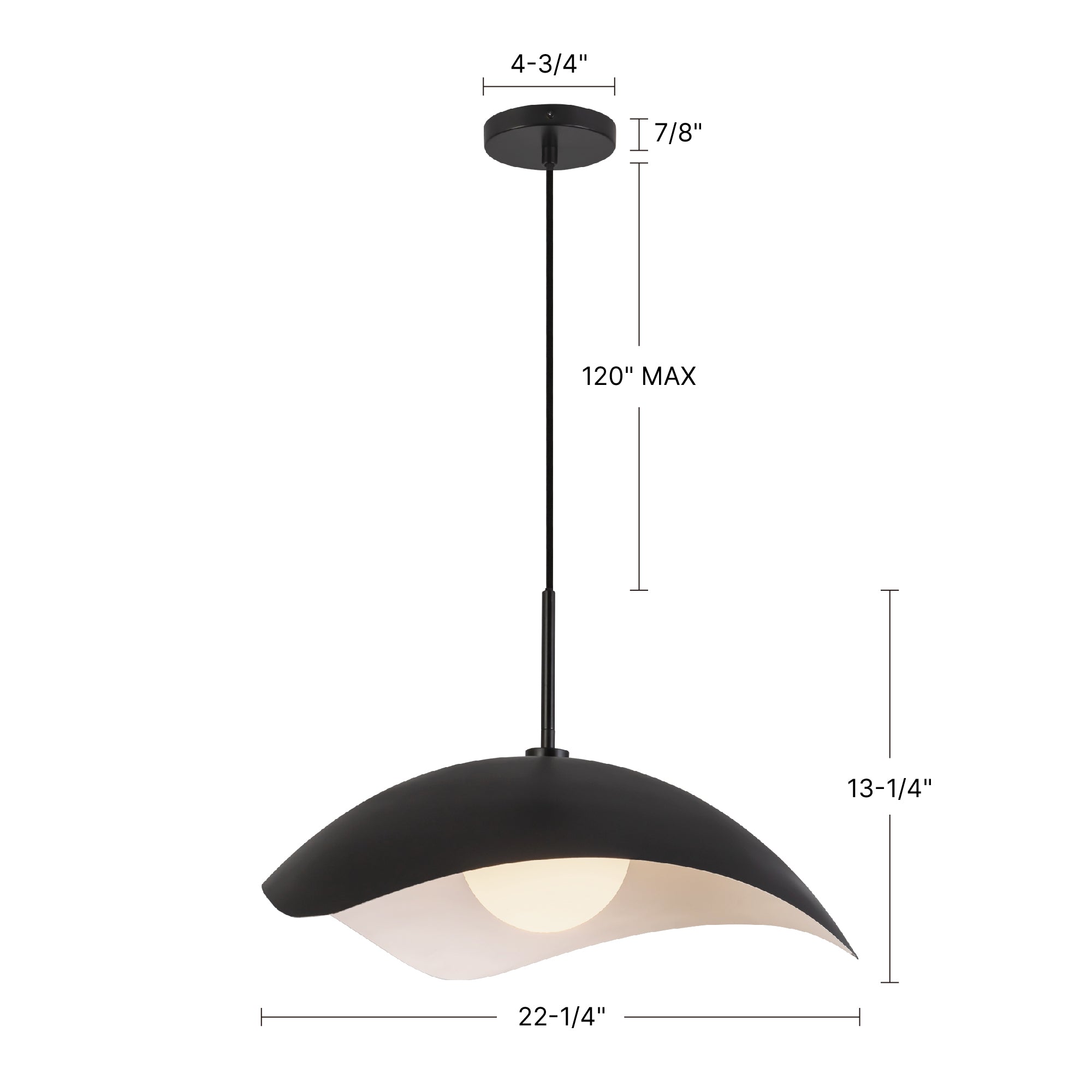 Kirby 22-in Steel Pendant