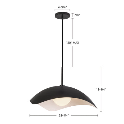 Kirby 22-in Steel Pendant
