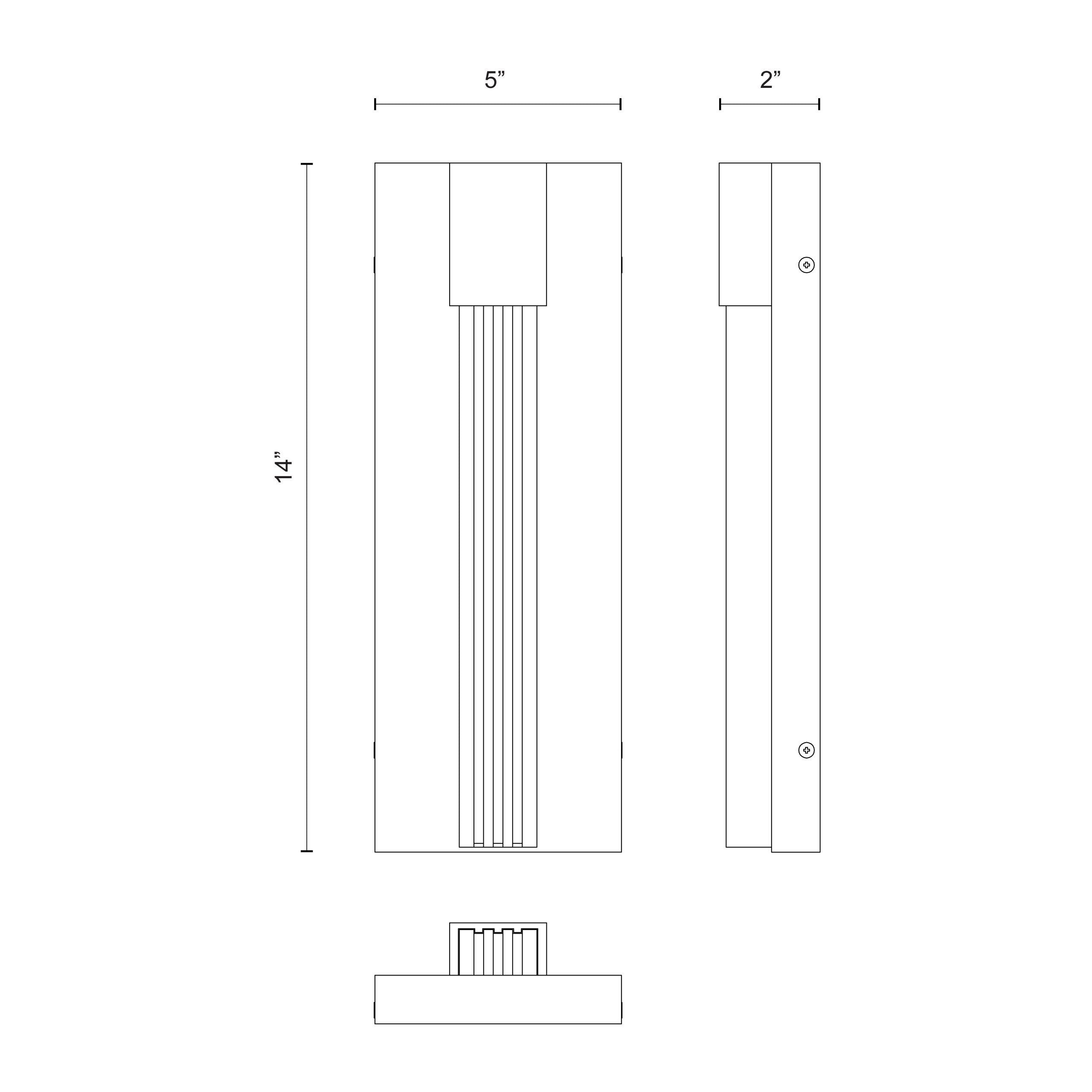 Kismet 14-in Steel Vanity Light