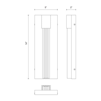 Kismet 14-in Steel Vanity Light