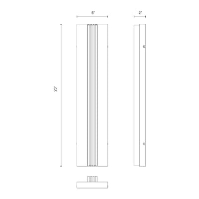 Kismet 23-in Steel Vanity Light