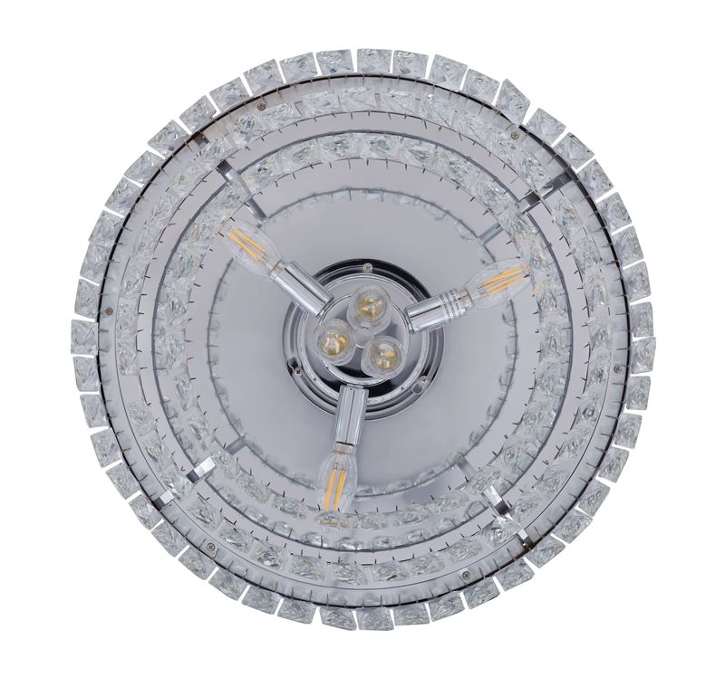 48 Inch Chrome Retractable Blade Ceiling Fan