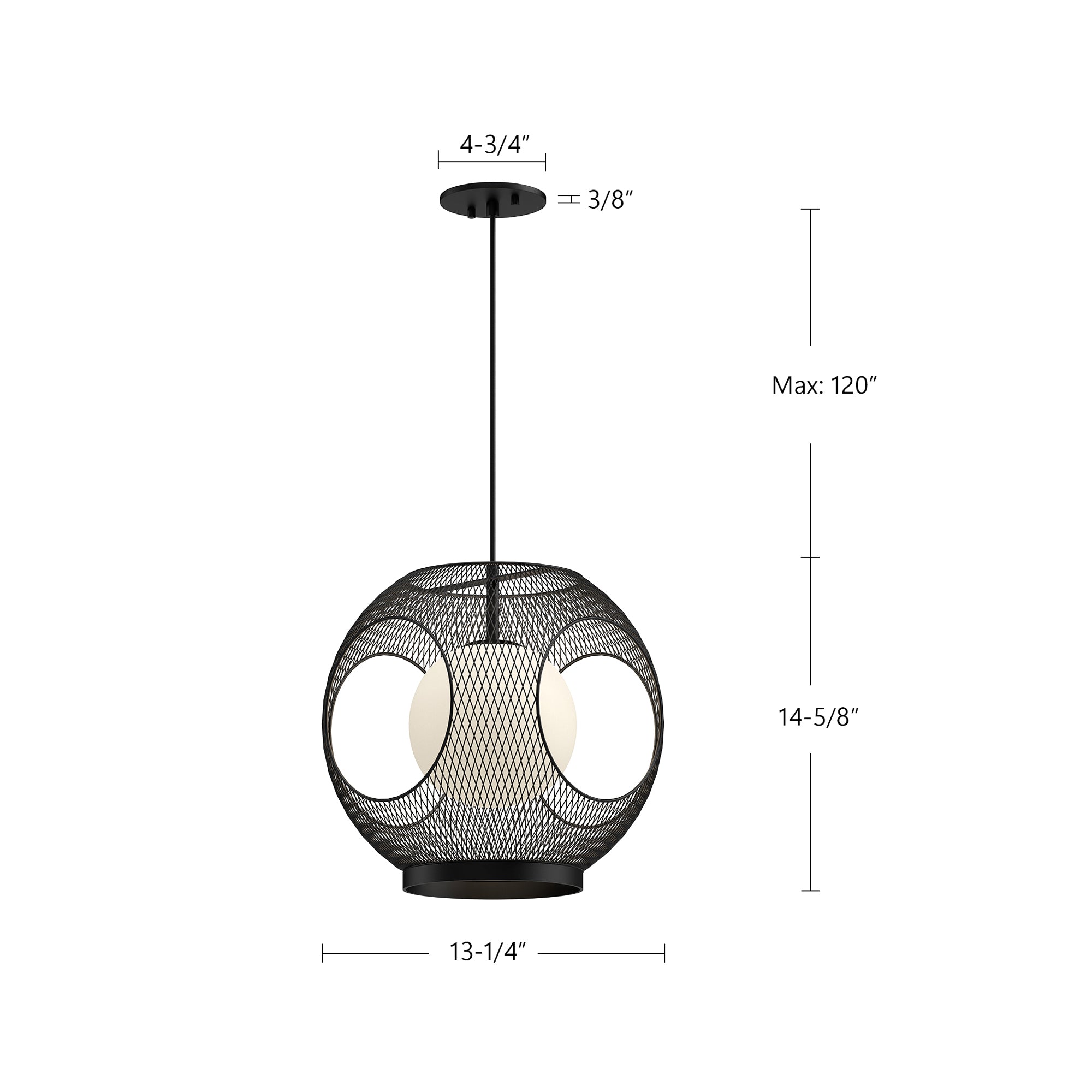 Kona 13-in Aluminum Outdoor Pendant