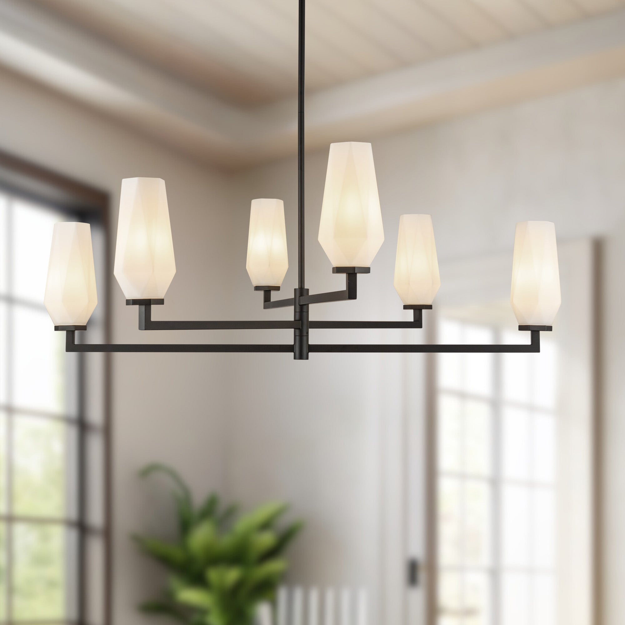 Krysta 35-in Steel Chandelier