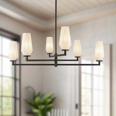 Krysta 35-in Steel Chandelier