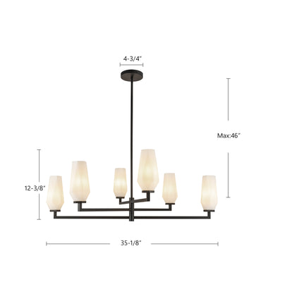 Krysta 35-in Steel Chandelier