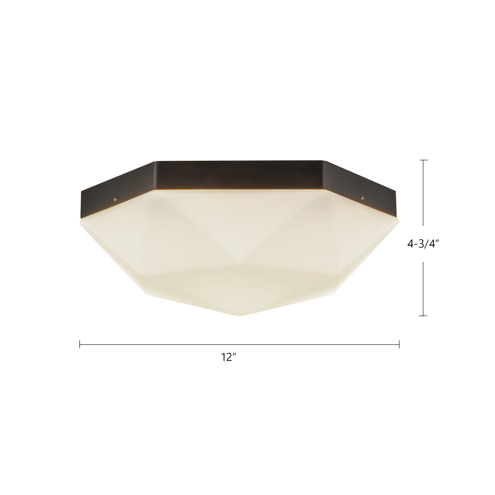 Krysta 12-in Steel Flush Mount