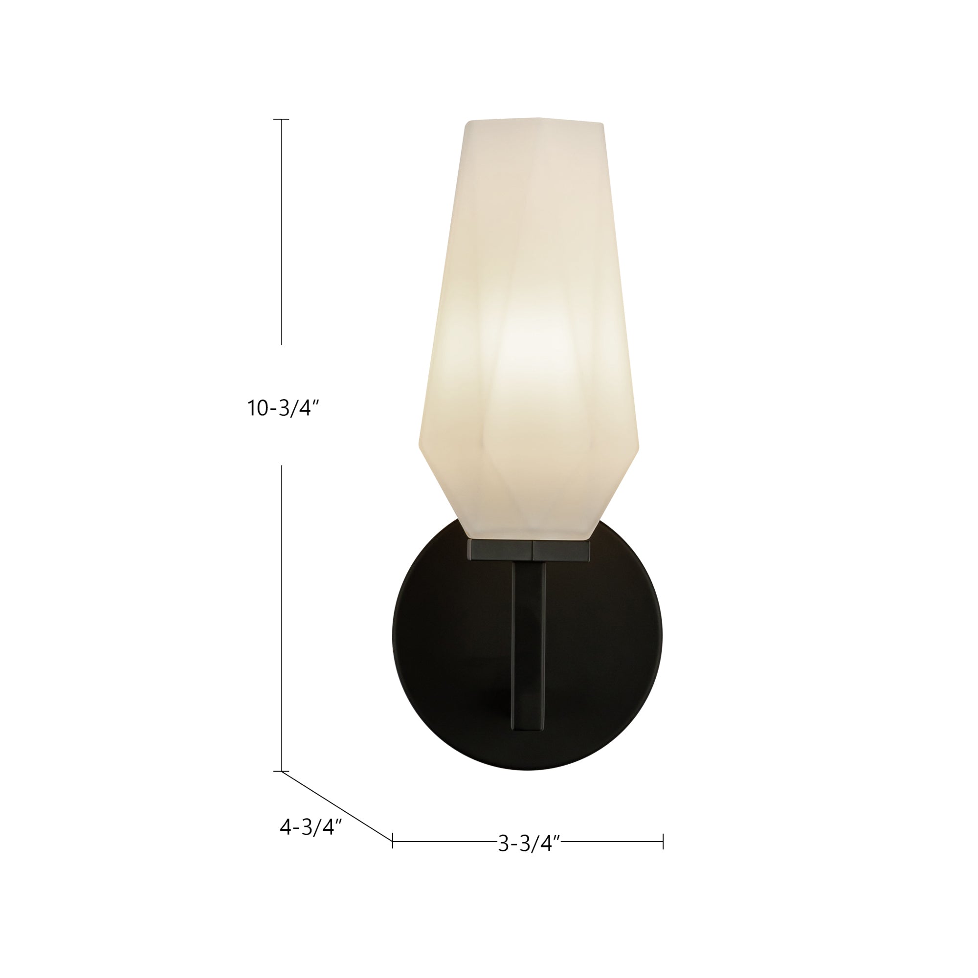 Krysta 10-in Steel Vanity Light