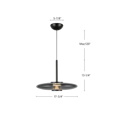 Kyoto 18-in Aluminum Pendant