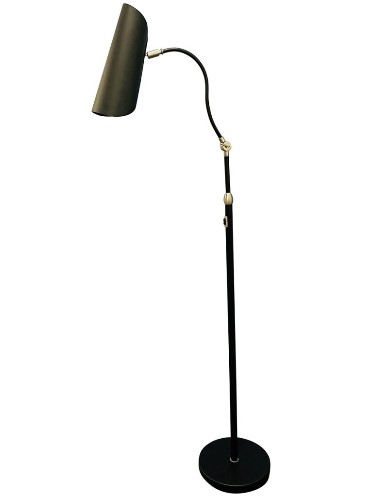 48-inch Logan Black Satin Nickel Floor Lamp