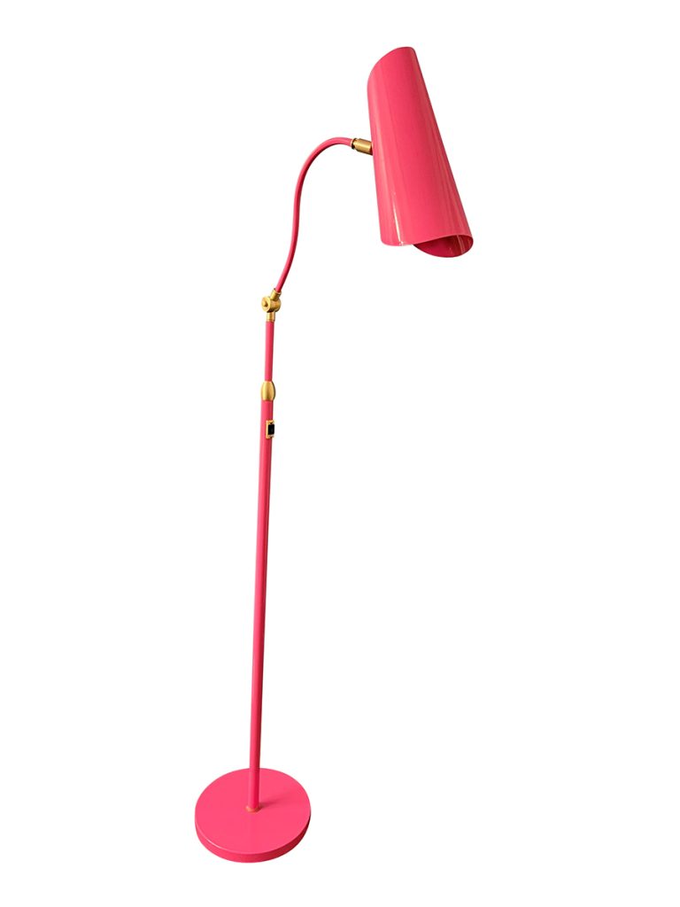 48-inch Logan Orchid Satin Brass Floor Lamp